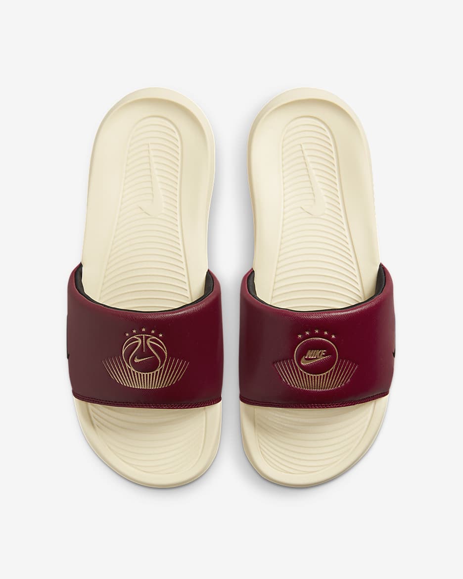 Maroon slides nike best sale